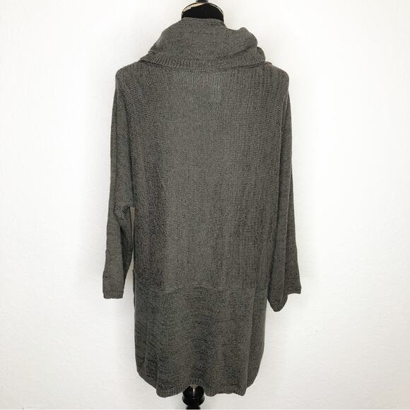 Soft Surroundings mocha brown cowl neck sweater tunic size Petite Large / XL - Picture 2 of 15